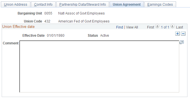 Union Agreement page