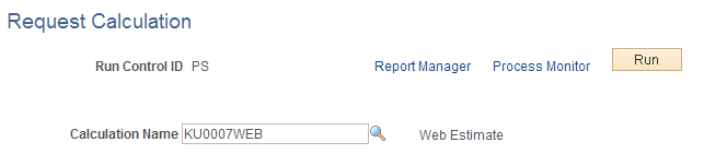 Request Calculation page