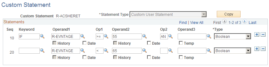 Boolean phrase with two clauses