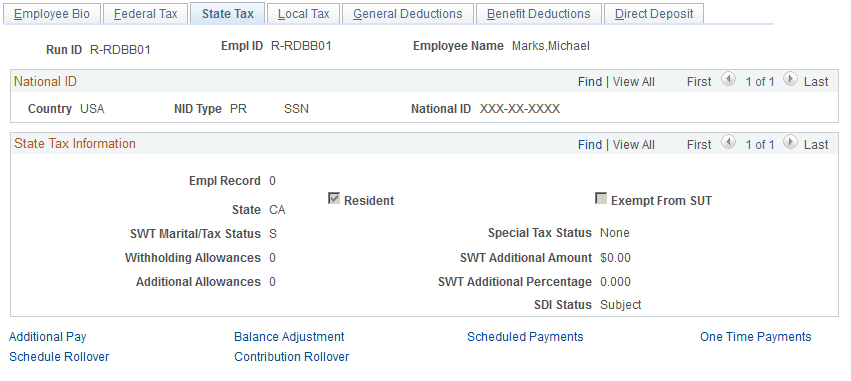 State Tax page