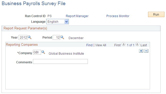 Business Payrolls Survey File page