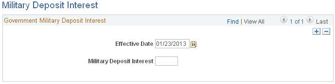 Military Deposit Interest page