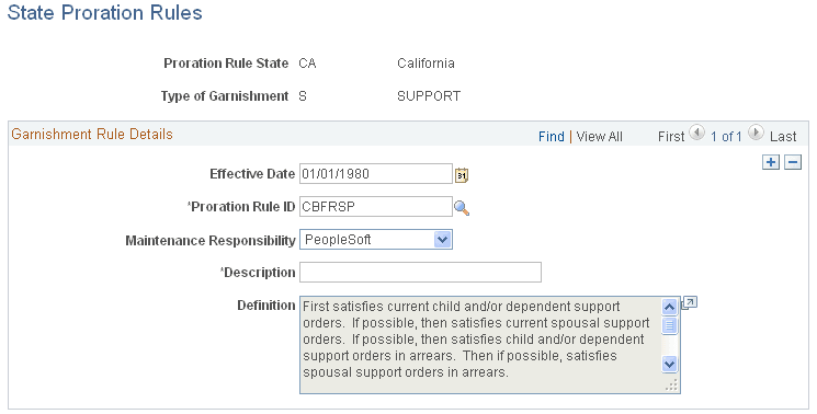 State Proration Rules page