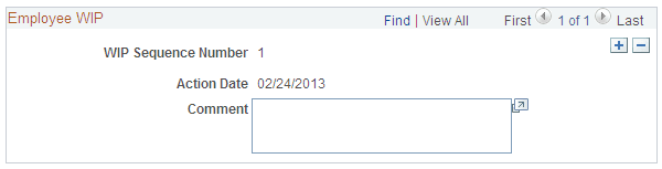 Employee WIP (employee work-in-progess) page