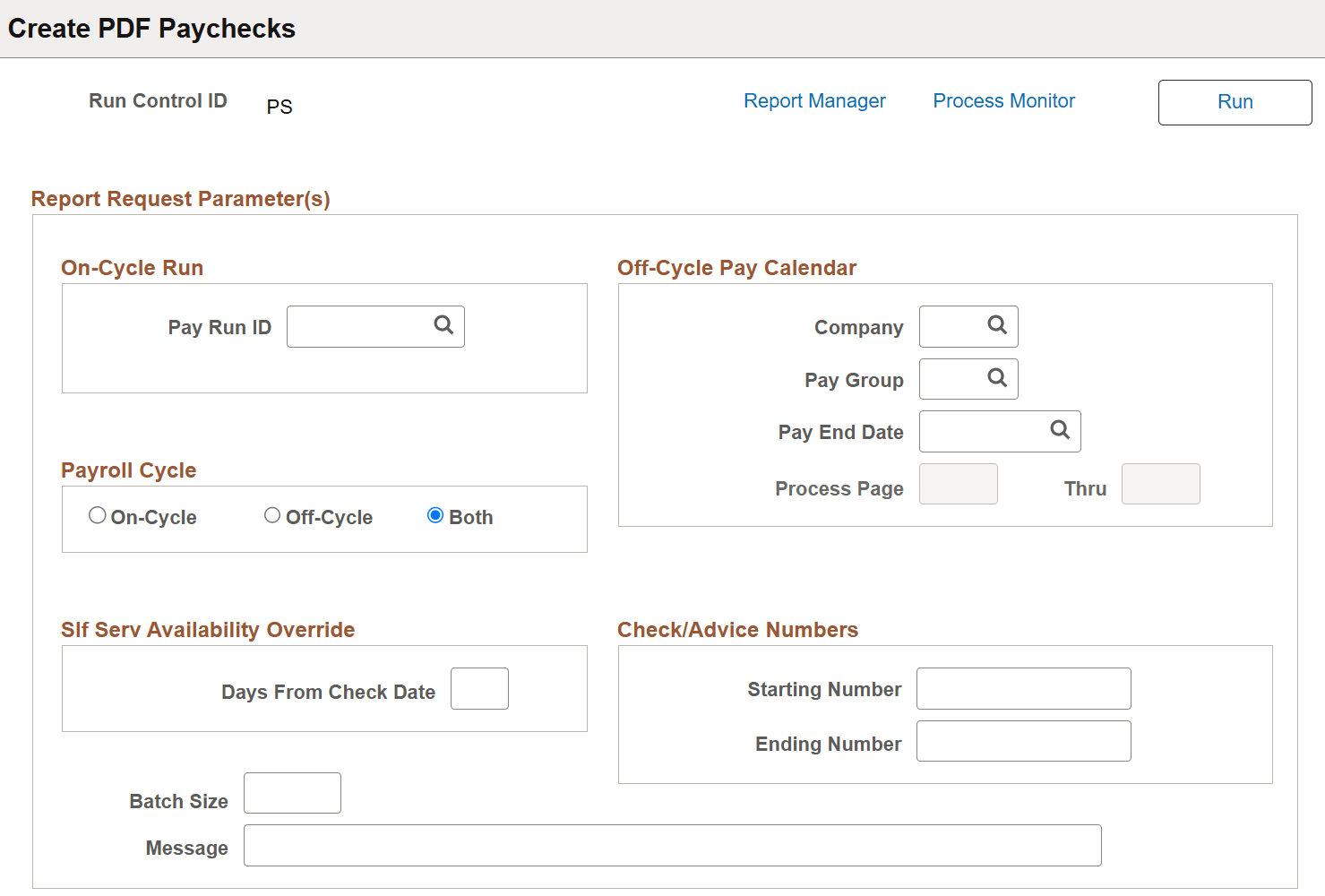 Create PDF Paychecks page