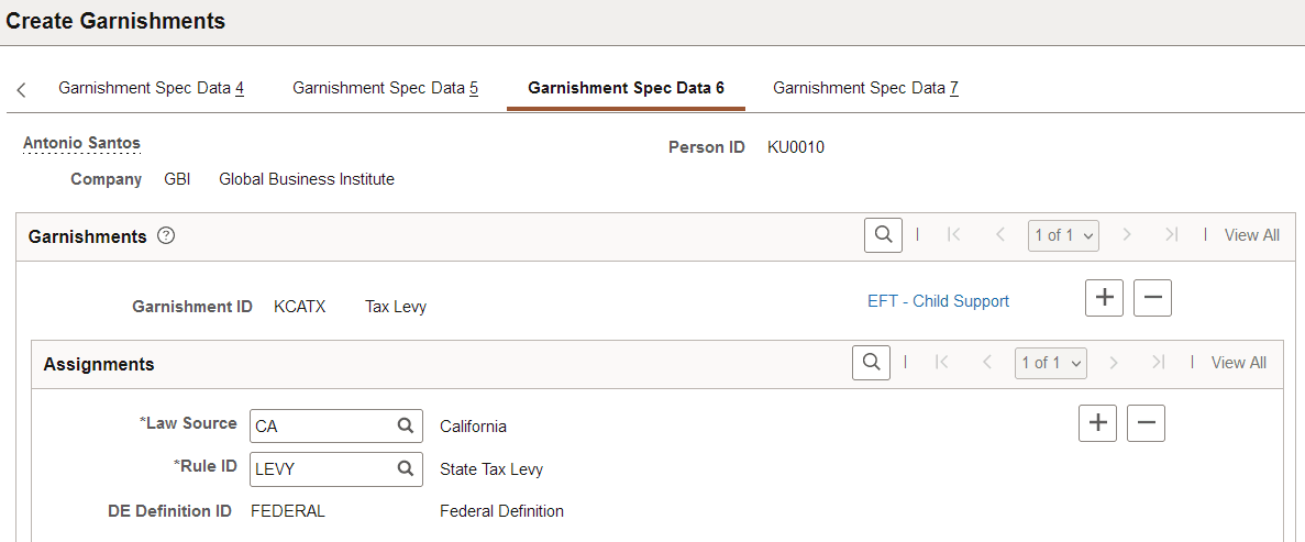 (USA) Garnishment Spec Data 6 page (1 of 2)
