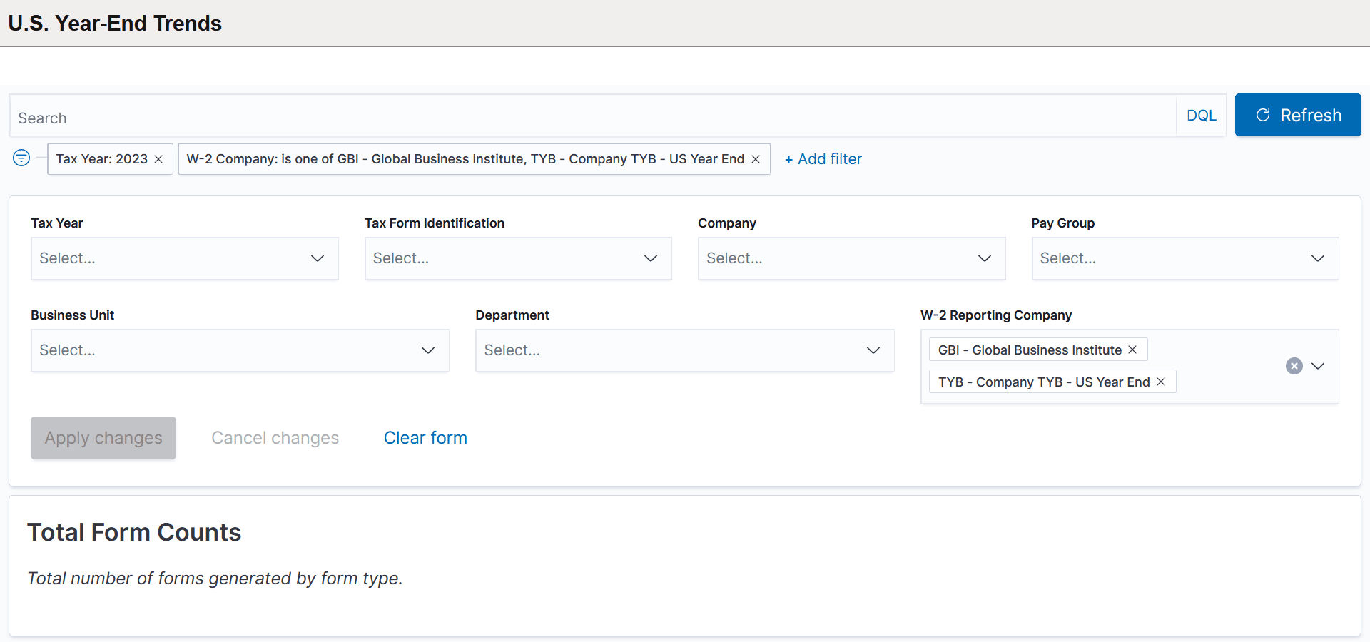 U.S. Year-End Trends dashboard (1 of 7)