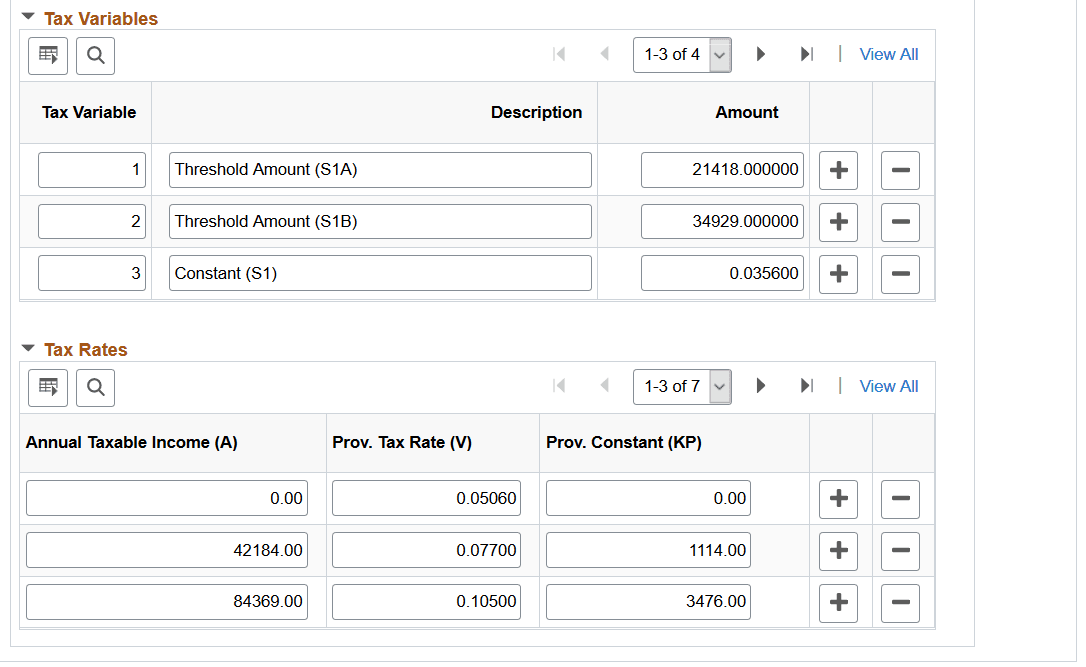 Provincial Rates page (2 of 2)