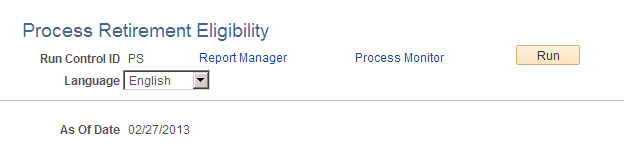 Process Retirement Eligibility page