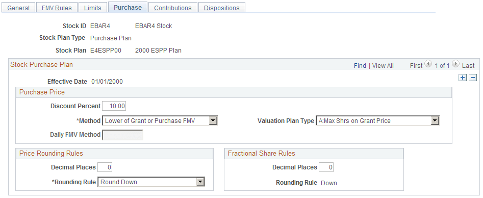 Stock Purchase Plan Rules - Purchase page