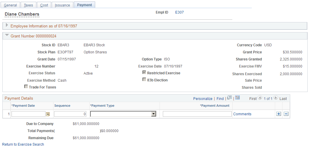 Exercises - Payment page