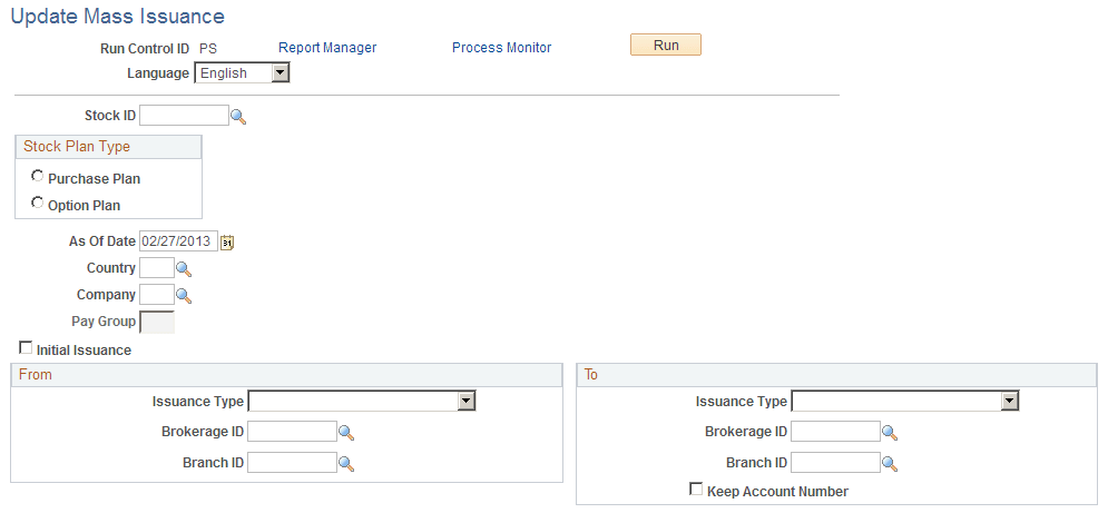 Update Mass Issuance page