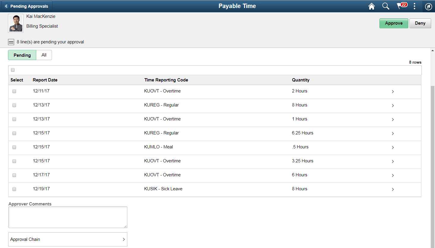 (Desktop) Payable Time Request Details (2 of 2)Page