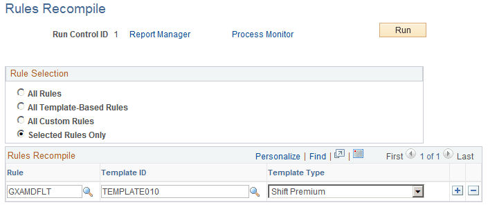 Rules Recompile page
