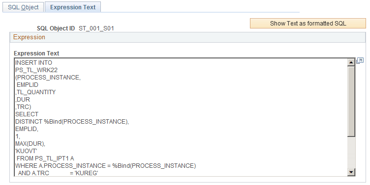 Expression Text page