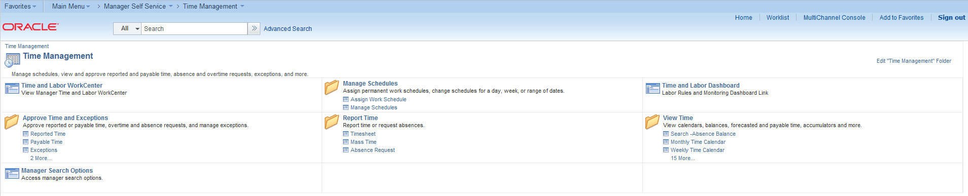 Time Management page