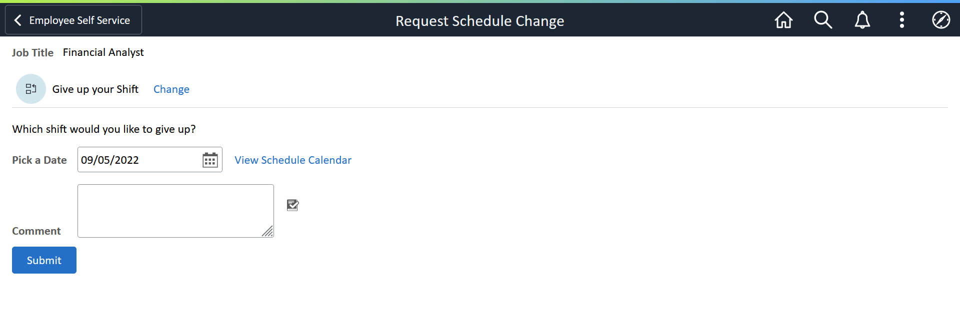 Give up your Shift Page