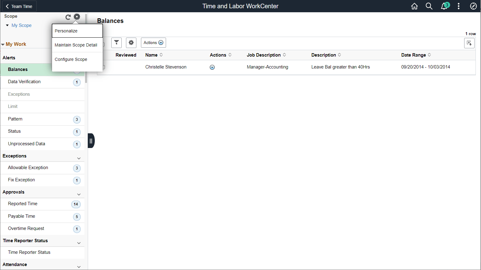 Fluid Time and Labor WorkCenter_Admin_Scope Configure