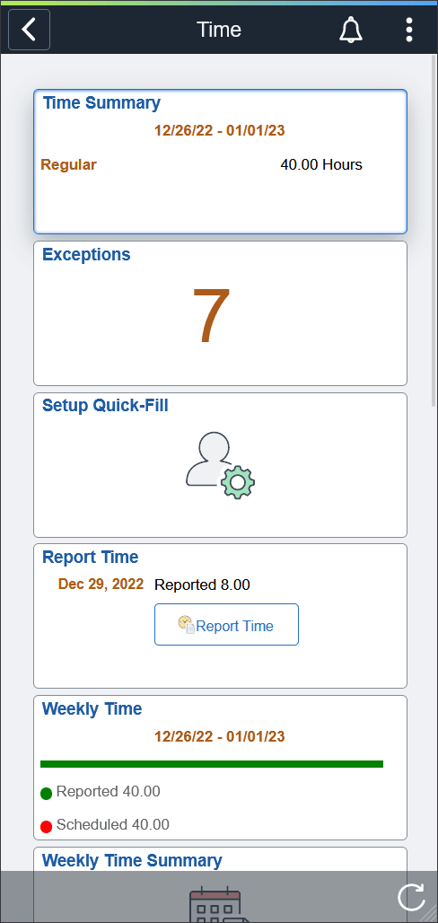 (Smartphone) Time Collection - Actionable Tiles