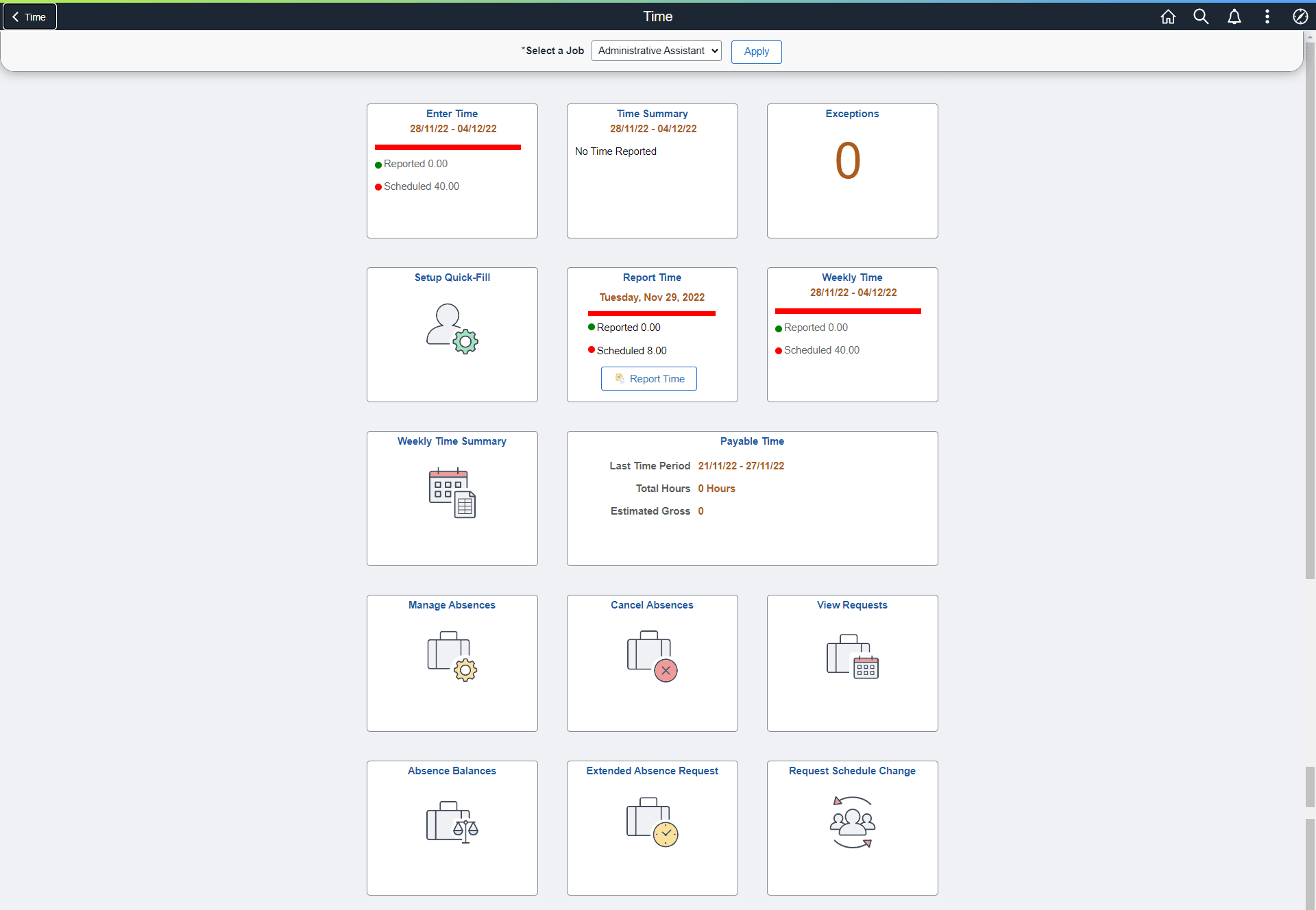 Time Collection_Actionable Tiles