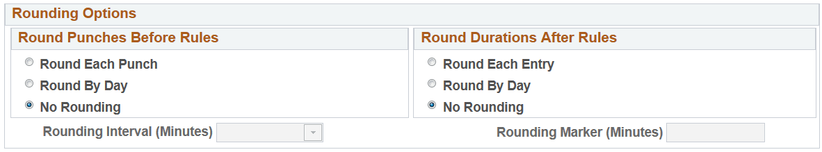 Setting Up Rounding Options
