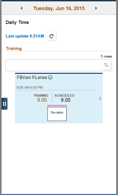 (Smartphone) Training daily page