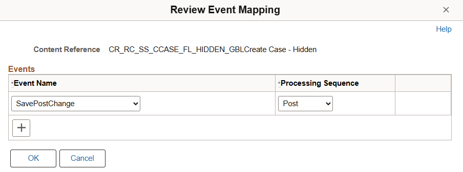 Review Event Mapping page