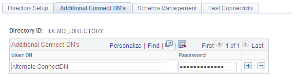 'Additional Connect DN's page