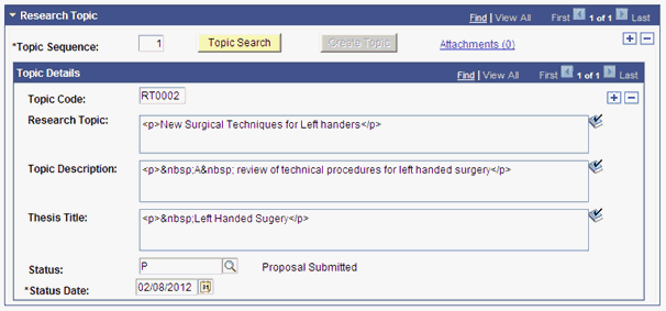 Candidature Details page (2 of 3)