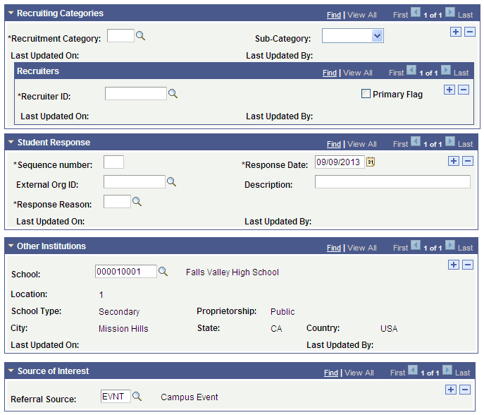 Application Data page (3 of 3)