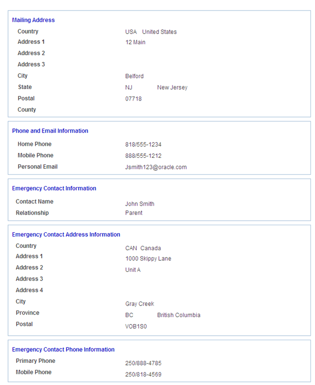 Application View page (2 of 3)