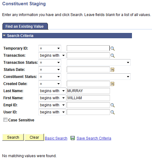 Hidden search results for a user who does not have the transaction code access