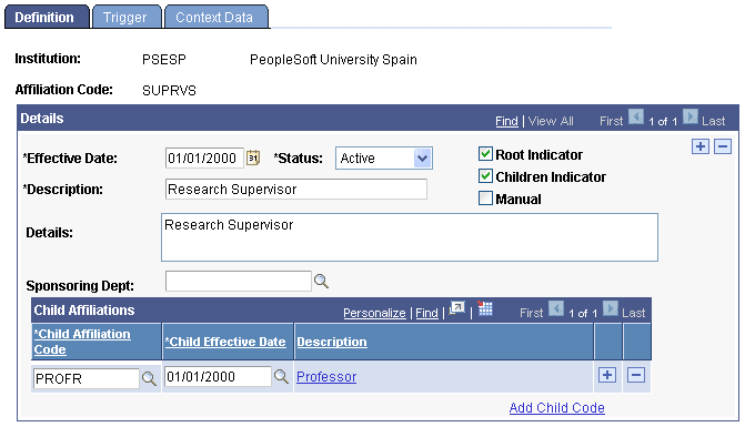 Two-level hierarchy example (1 of 2)