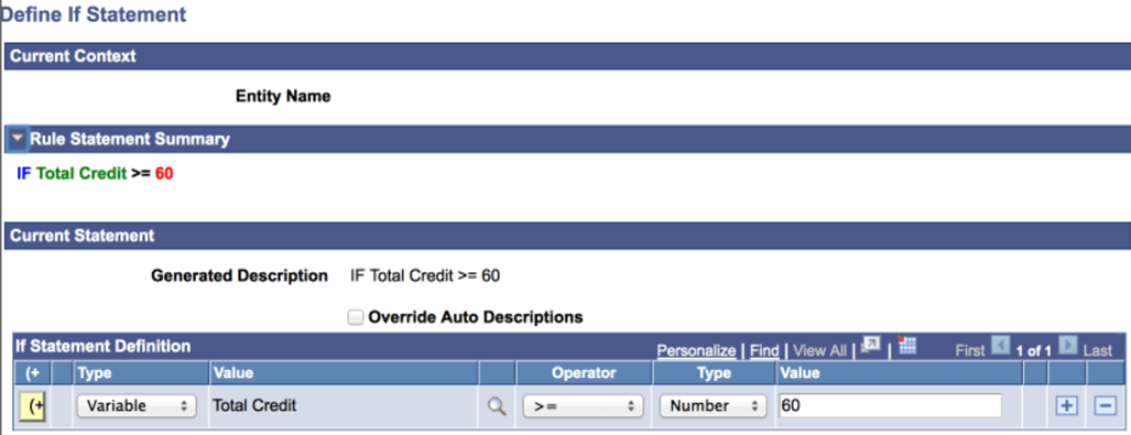 Example of IF Statement before Saving