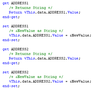 Examples of get and set inside the SCC_SL_TRANSACTION:INTFC.Address application class