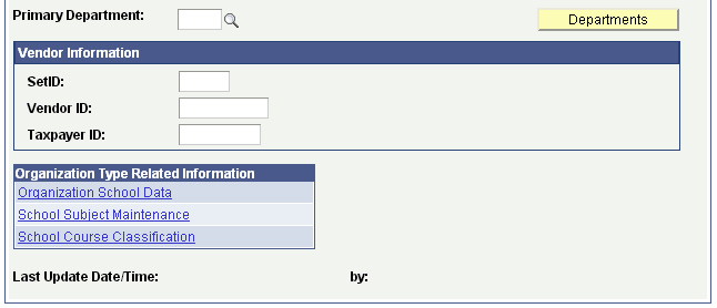 Example of adding a new record on the Organization Table (2 of 2)