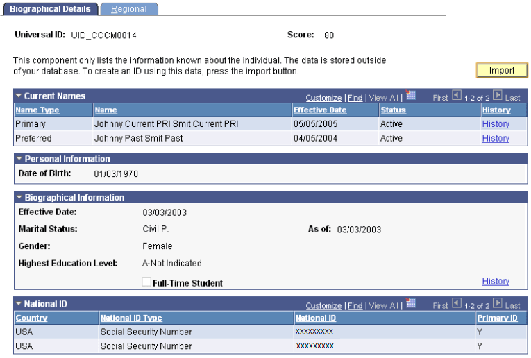 Biographical Details page (1 of 2)