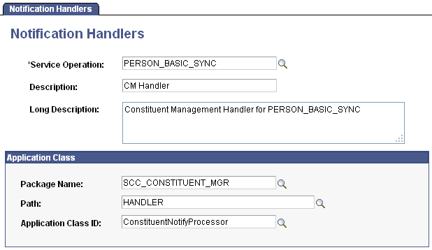 Notification Handlers page