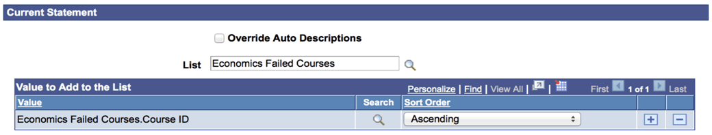 Example of a Sort Order Specification that is a Data Set