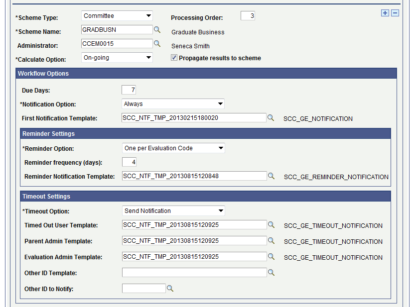 Evaluation Schemes page (3 of 4)