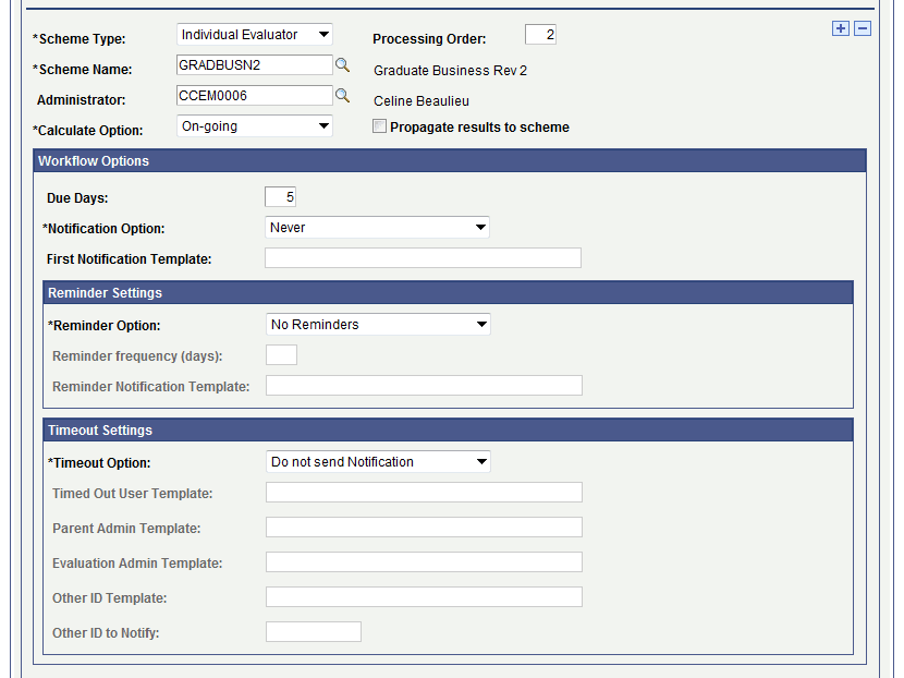 Evaluation Schemes page (2 of 4)