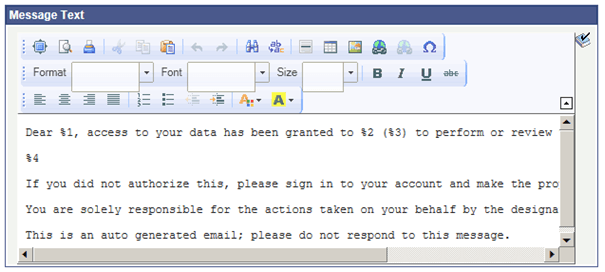 Notification Setup Page, Email Channel Selected 2 of 2