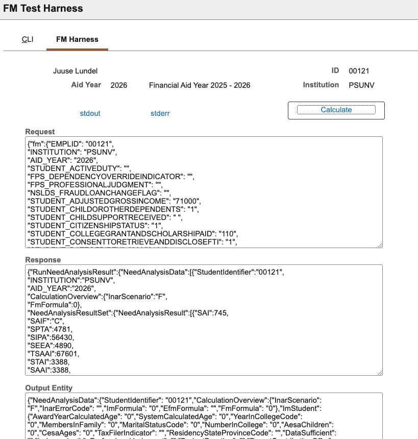 FM Test Harness - FM Harness page