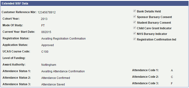 Manage ACR (Attendance Confirmation Report)/SISF (Student Information Service File) Suspense page 2 of 2