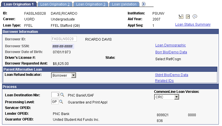 Loan Origination 1 page