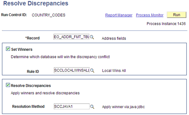 Example of Resolve Discrepancies page (2 of 2)