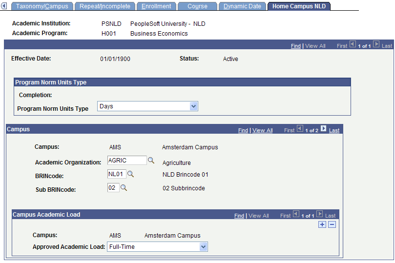 Home Campus NLD page