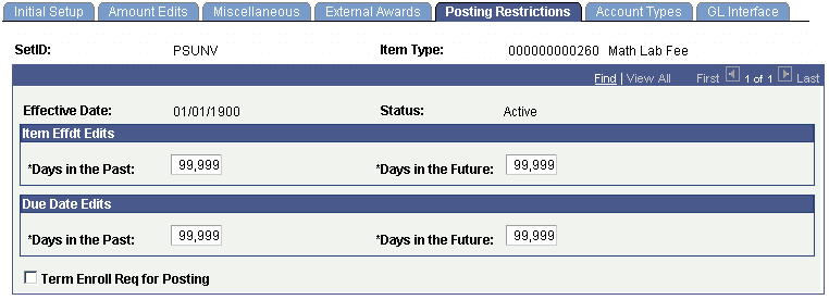 Posting Restrictions page