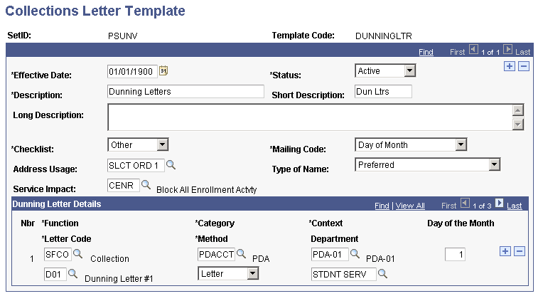 Collections Letter Template page