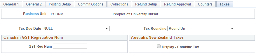 Taxes page